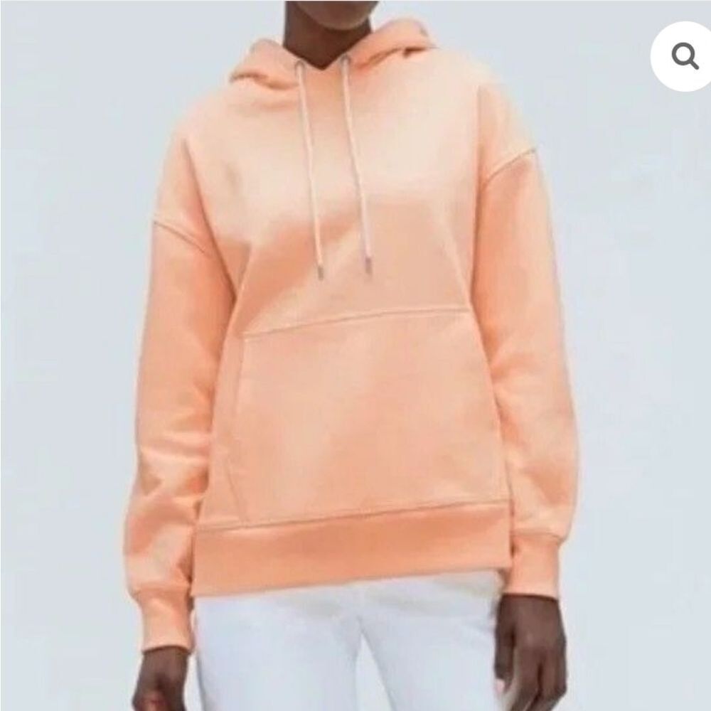 NWT EVERLANE The Track Organic Cotton Hoodie Sweatshirt Apricot Orange Peach XS